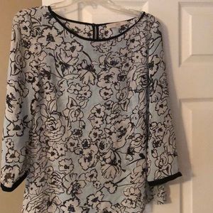 Loft sheer 3/4 sleeve blouse